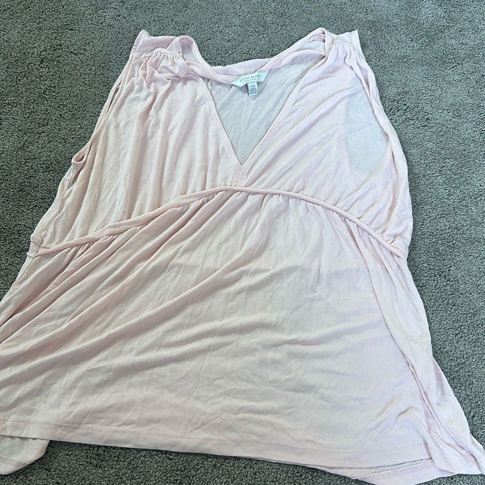 Lucky brand flowy pink tank top